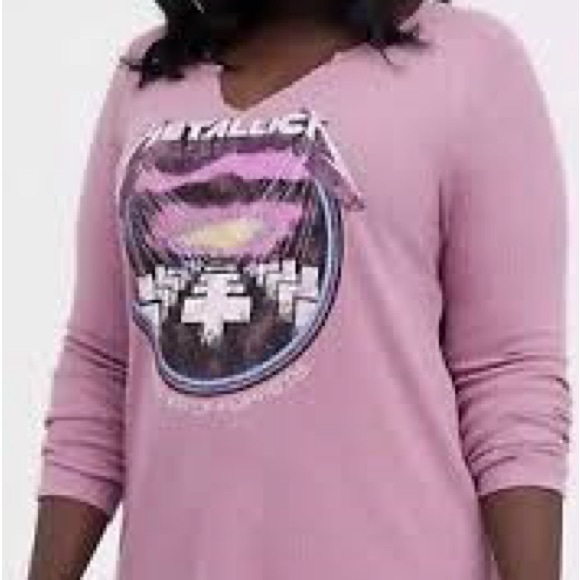 torrid Tops - Waffle Knit Metallica Tee 6X